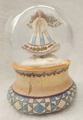 Jim Shore Heartwood Creek Musical Snow Globe Angel On Wing We Have Heard On High • $29.95