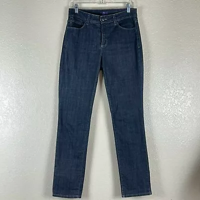 NYDJ Jeans Womens Size 6 Lift Tuck Skinny Ankle Mid Rise Dark Washed Denim Blue • $24.99