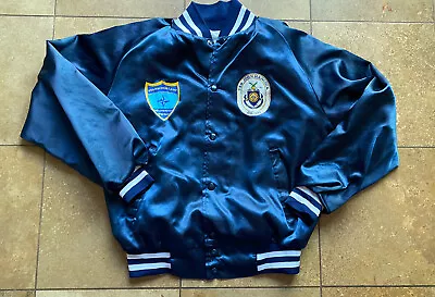 Vintage Destroyer USS John Hancock DD 981 Navy Satin Jacket Mens/Adult Medium • $50