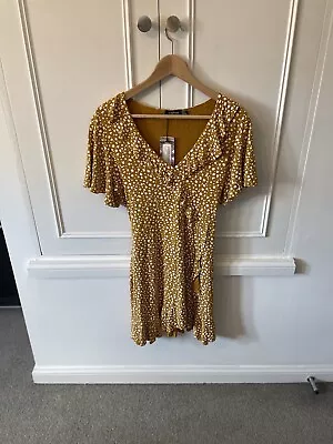 BOOHOO Woven Dalmation Print Smock Dress Size 12 ~ BNWT • £9.99