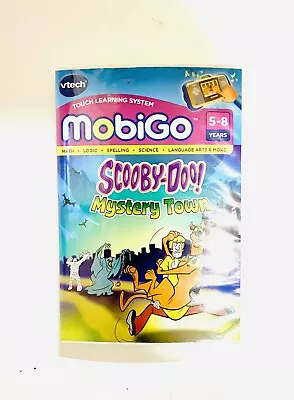 Vtech Touch Learning System MobiGo Scooby Doo Mystery Town Game Cartridge&Manual • $14