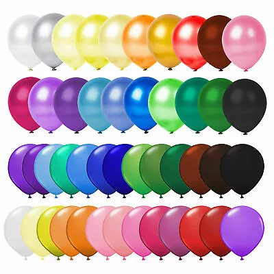 £1.99 • Buy 100PCS Gold HELIUM 10  Metallic / Pearl Latex Balloons Wedding Birthday Party