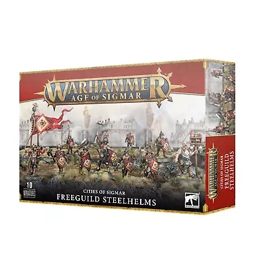 Warhammer AoS Cities Of Sigmar Freeguild Steelhelms W/Transfer (10) NO BOX • $39.95