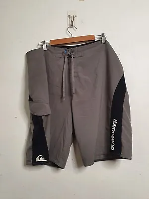 Vintage Quiksilver Shorts Mens Size Xl Extra Large Grey Drawstring Pockets • $25