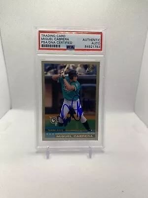 Miguel Cabrera 2000 Topps Rookie Card Auto PSA Certified Authentic • $350