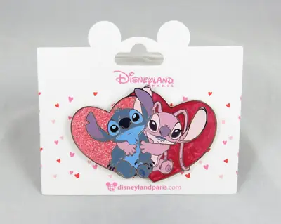 Disney Disneyland Paris DLP Pin - Stitch And Angel - Valentine's Day 2024 • $15