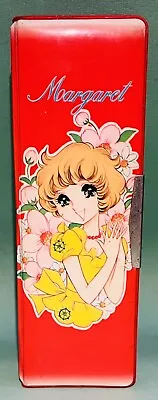 Vtg Manga Margaret Red Pencil Case Japanese Anime Puffy 2 Sided Door Stationary • $44.99