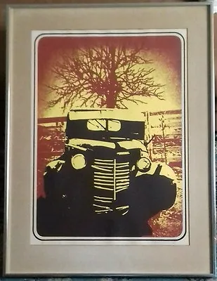 Ben Shadrack (canadian) - Truck At Sunset. Signed. A/p. 1960's. Framed. Retro.  • $74.71