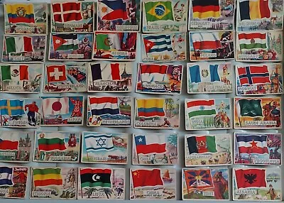 A & BC GUM FLAGS OF THE WORLD 36 Original Small Size Cards VINTAGE • £2.50