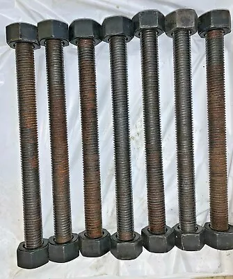 $30 • Buy All Thread Rod, 3/4 -10 Thread, 9-3/4  Length, (14) 3/4 -10 Hex Nut, Lot Of 7