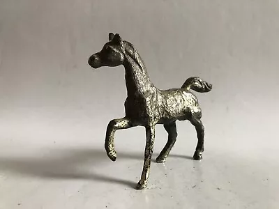 Small White Silver Metal Pewter (?) Horse Figure Figurine Animal Ornament • £9