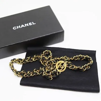 Chanel Chain Belt Coco Mark Leather Gold Vintage Ladies' Fashion Accessories • $1735.80