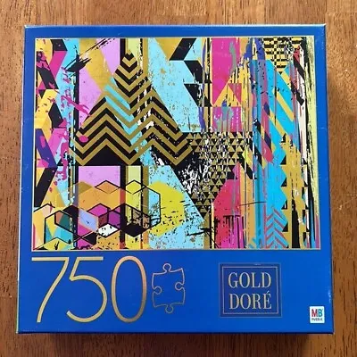 PUZZLE Gold Dore Triangles 750 Pieces NEW Jigsaw Milton Bradley MB 6054551 • $14.99