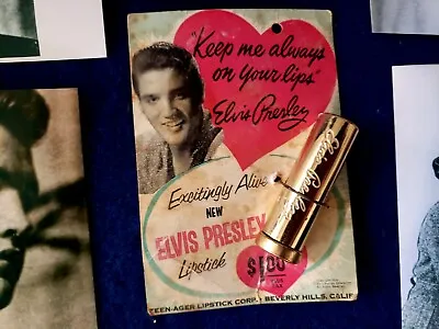 ELVIS PRESLEY LIPSTICK  FROM 1956  VINTAGE  ORIGINAL 1950s • $1250