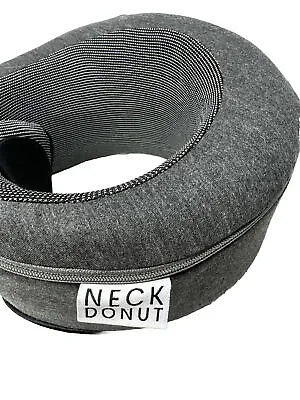 NEW Luxury Memory Foam Neck Donut Pillow For Travel Graphite Grey Gray • $24.99