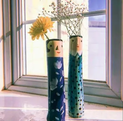 Bohemian Family Vase Funny Humanoid Decorative Vases Floral Vases Tabletop Vase • $13.31