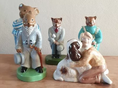 5x Wade Figurines BearCatRabbitDog • £65