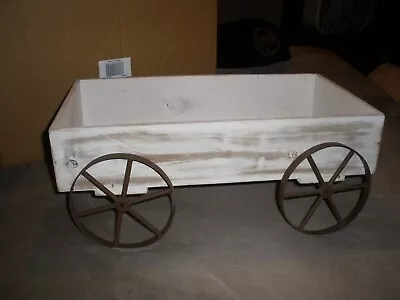 NIB Rustic White Wagon Decor • $9