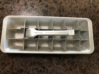 Vintage GE MINI-CUBE Silver Aluminum  Ice Cube Tray 18 Cubes Total • $11