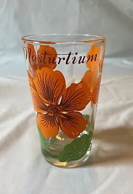 Charming Vintage Swanky Swig Boscul Peanut Butter Glass Orange Nasturtium 5  • $20.25