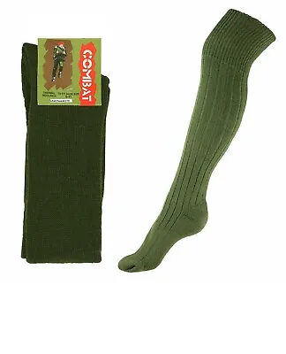 £10.99 • Buy Commando Patrol Socks Combat Military Army Cadet Style  In Black Or Olive Green