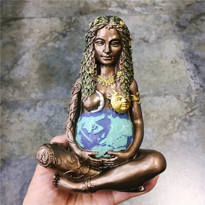 Mother Earth Goddess Garden Statue Figurine Ornament Outdoor Sculpture Art Decor • £9.98