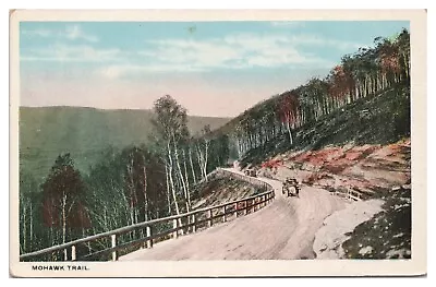 Mohawk Trail Berkshire Hills Vintage Postcard Unused White Border Old Cars • $5.65