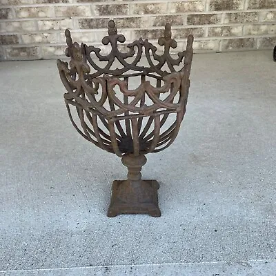 Vintage/Antique Cast Iron Urn Style Plant Holder Outdoor Heavy (b) • $159.95