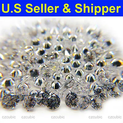 Round Cubic Zirconia Cz Loose Stones 1000 Pcs 0.7 Mm Great  Quality Ship In Us • $9.85