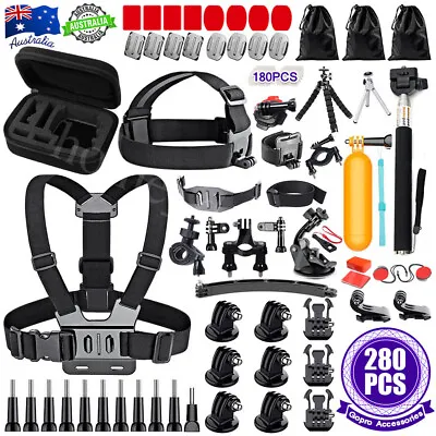 $43.79 • Buy 279pcs Accessories Pack Chest Head Floating Monopod For GoPro Hero 11 10 9 8 7 6