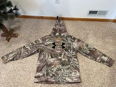 Under Armour Hoodie Men's Large Camo Camouflage Pullover Sweatshirt Cold Gear • $25