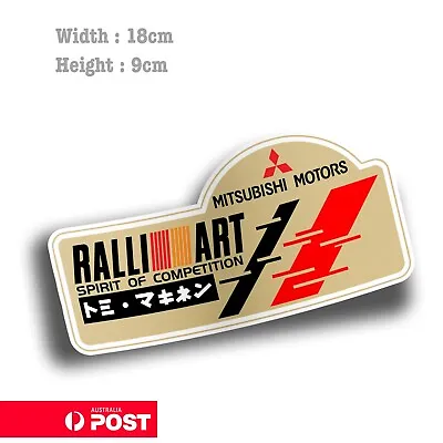 Ralli Art Mitsubishi JDM Spirit Of Competition  Mitsubishi Logo Sticker  • $7