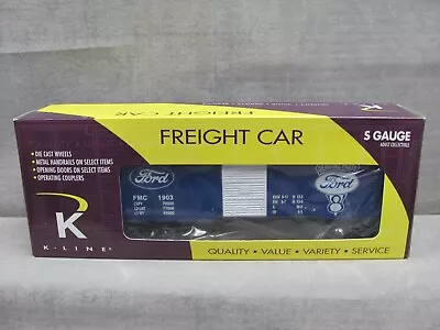 K-Line K511-001 S Gauge Blue Ford Boxcar NIB Train Car • $29.99