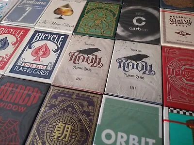 Lot Of 28 Playing Card Decks Theory11 Ellusionist Thirdway Fontaine Orbit New • $212.46