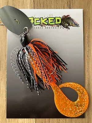 WHACKED LURES AUST ~ 3/4oz CHATTERBAIT ~ VOLCANO ~ Grub Trailer • $15