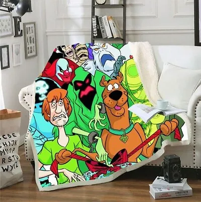 £15.59 • Buy Scooby Doo 3d Print Sherpa Blanket Warm Sofa Couch Quilt Cover Throw Tapestry J9