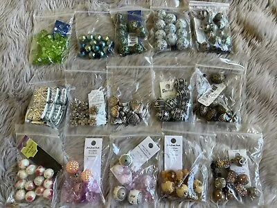 Beads Lot For Jewelry Making 15 Packets Jesse James Blue Moon Darcie Mixed Sizes • $19.88