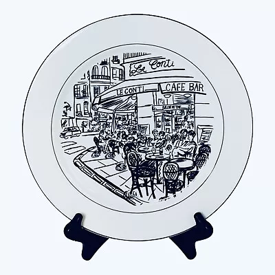 Mikasa PARISIAN SCENES Paris Susan Steinberg White Black 10.75  Dinner Plate • $28.49