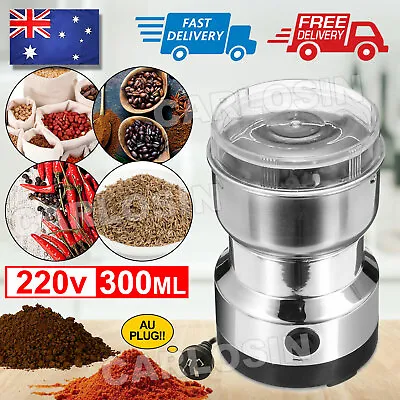 Electric Coffee Grinder Nut Bean Spice Milling Stainless Steel Grinding Machine • $14.50