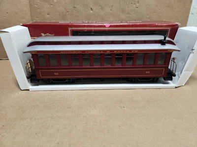 $0.99 • Buy Bachmann G Scale 97202 Atchison Topeka & Santa Fe Lghted Passenger Car #93