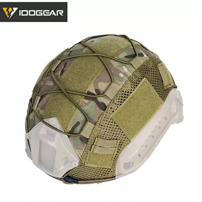 IDOGEAR Tactical Helmet Cover For FAST Helmet Men Outdoor Airsoft Headwear Gear • £20.39