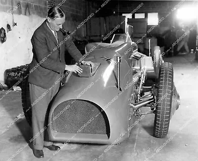 Crp-12431 1933 News Photo Sir Malcolm Campbell And His Racecar Bluebird II Inspe • $9.99