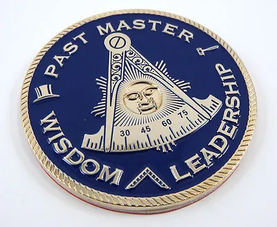 Mason. Past Master Wisdom Leadership Blue 2  Auto Emblem Metal Car Decal MAS32 • $7.99