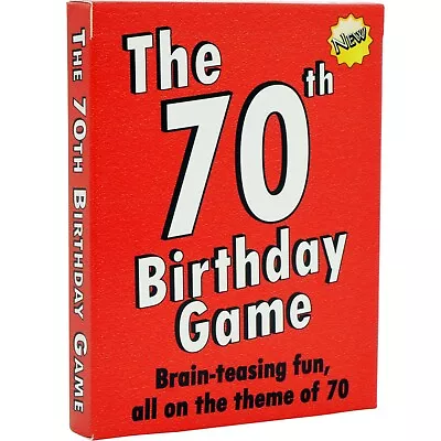 Unique 70th Birthday Gifts For Men And For Women: THE 70th BIRTHDAY CARD GAME • £7.99