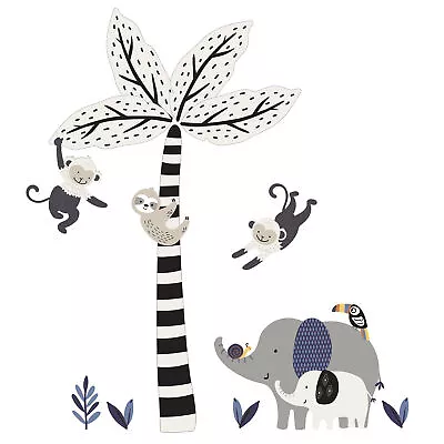 Lambs & Ivy Jungle Party Monkey/Elephant/Tree Nursery Wall Decals/Stickers • $24.99