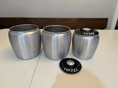 Vintage Kromex Aluminum Canisters. • $25