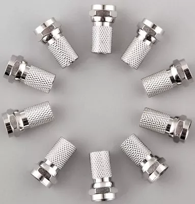 £2.49 • Buy 10 X Coaxial F Plugs,screw Type/twist-on Ct100 Rg6 Coax Cable Adaptors/connector