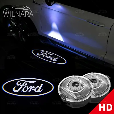 $38.89 • Buy 2X For Ford  Logo Mirror Puddle Courtesy HD Lights Ghost Shadow Projector