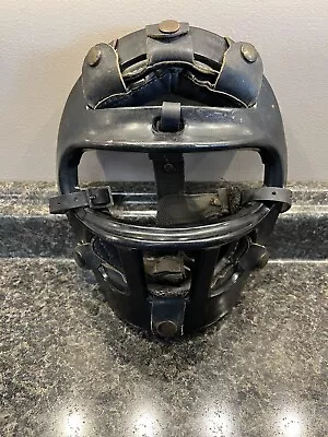 Vintage Baseball Umpire Face Mask Leather Made In USA • $39.95