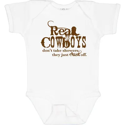 $24.99 • Buy Inktastic Real Cowboys Baby Bodysuit Cowboy Boots Rodeo Texas Western Wild West